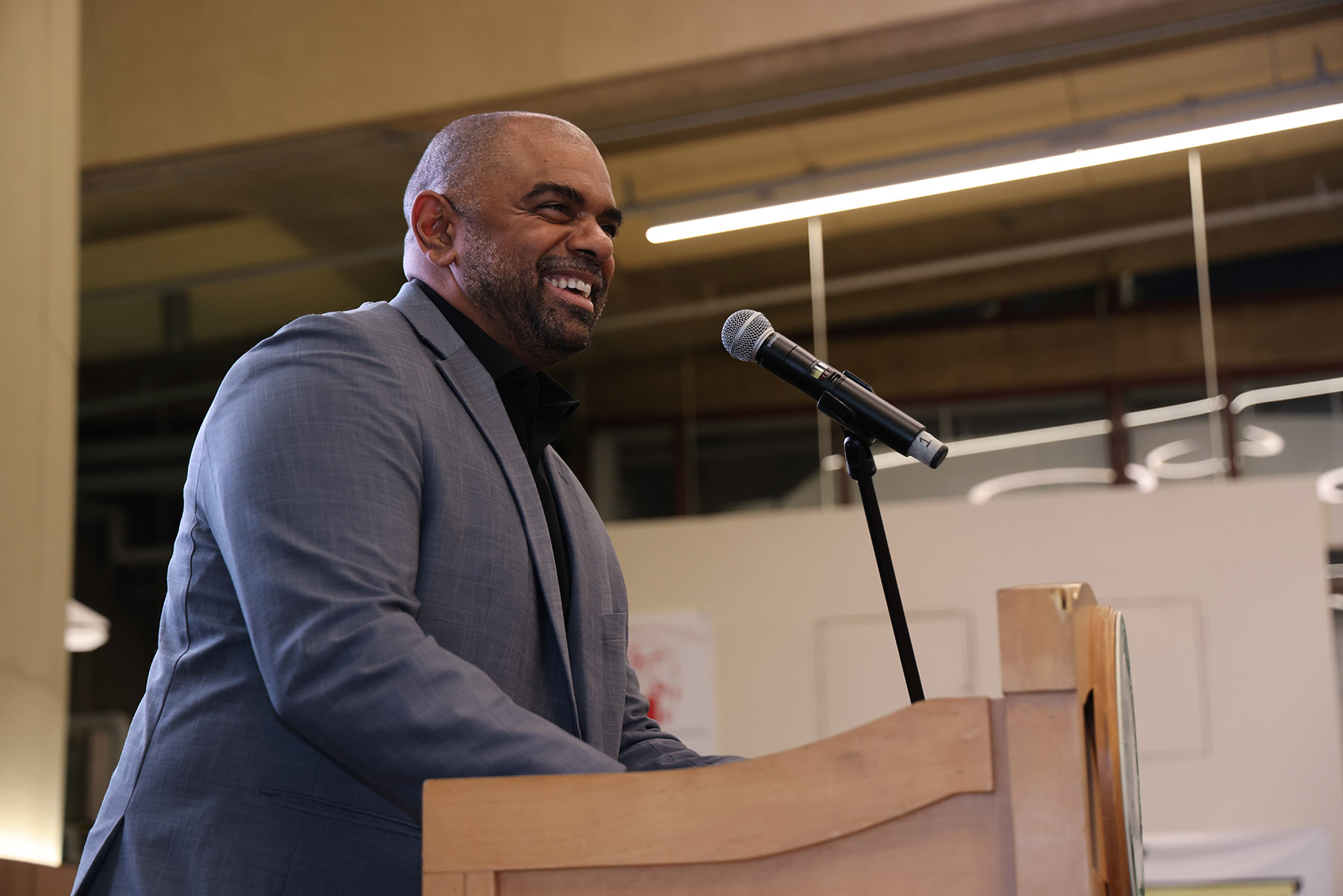 Dr. Fisher delivering a keynote address